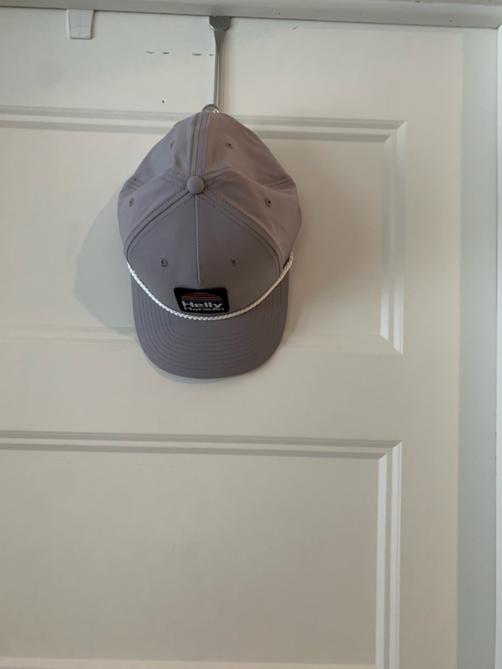 New Helly Hansen Light Gray Cap with White Rope Trim